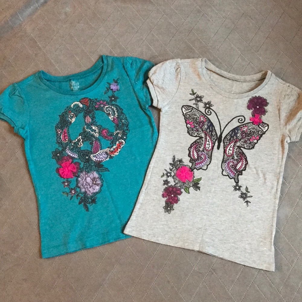 NWT The Childrens Place T-shirt bundle Sz 5/6
